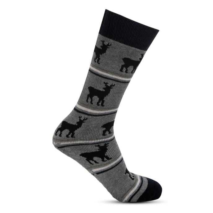 totes toasties® Mens Original Novelty Slipper Socks Stag Extra Image 3